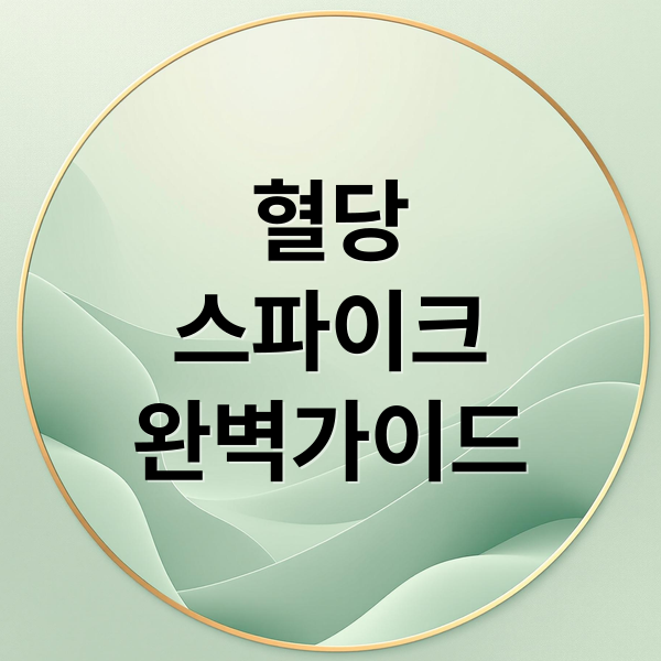 혈당
스파이크
완벽가이드 (혈당 스파이크 예방 관리)
