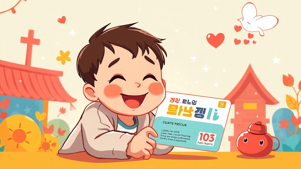 카드 사용 방법 및 유의사항 (cartoon 스타일)