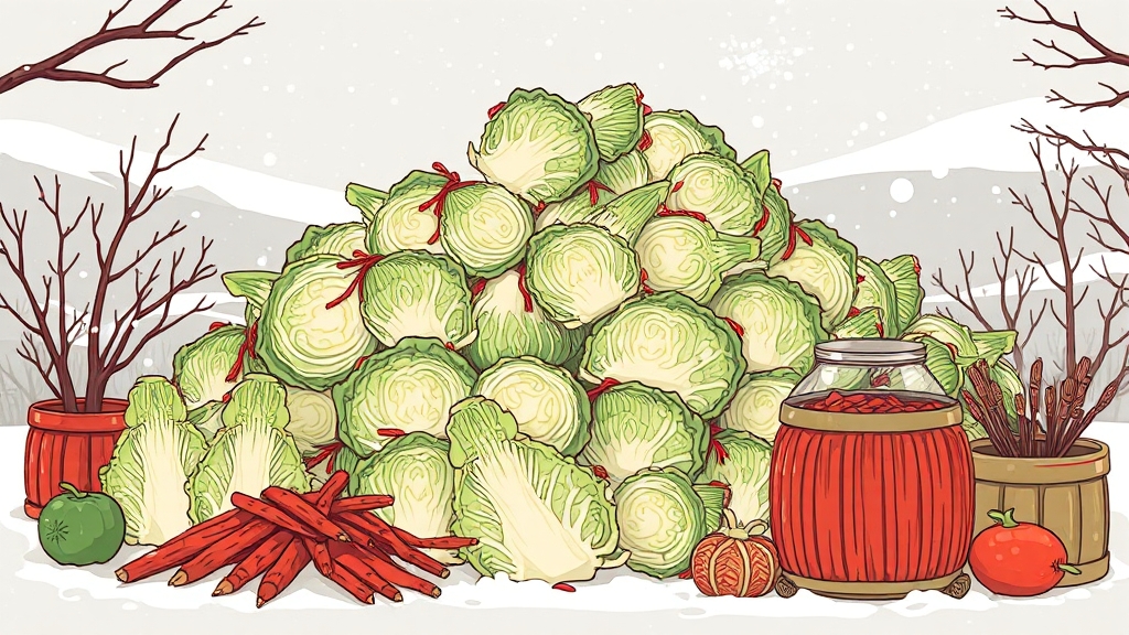 절임배추 20kg, 몇 포기? (illustration 스타일)