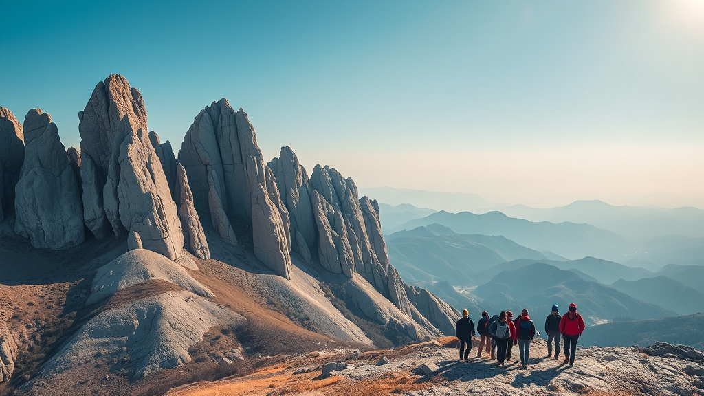 주왕산 여행, 지금 떠나보세요! (realistic 스타일)