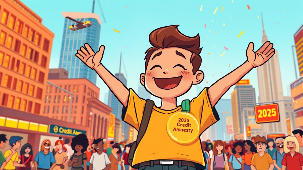 2025년 신용사면 대상 조건 (cartoon 스타일)