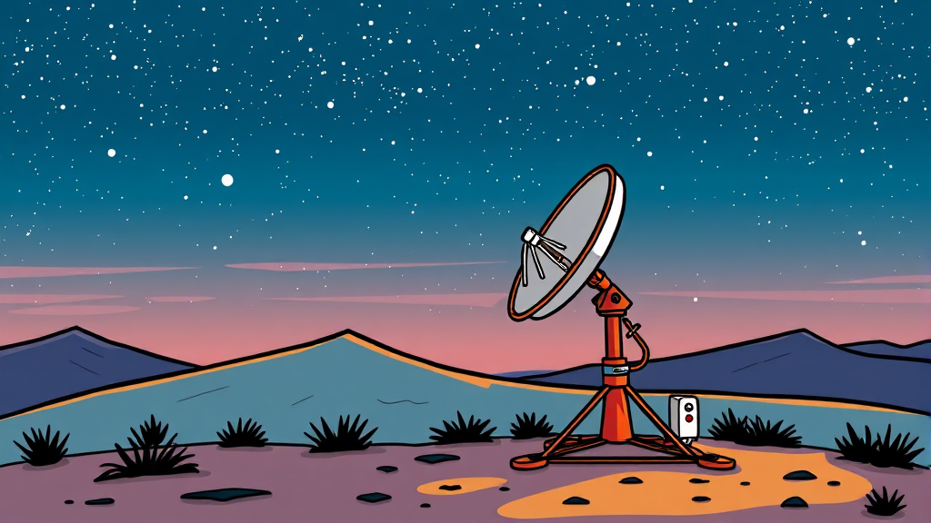 스타링크 가입 및 설치 (cartoon 스타일)