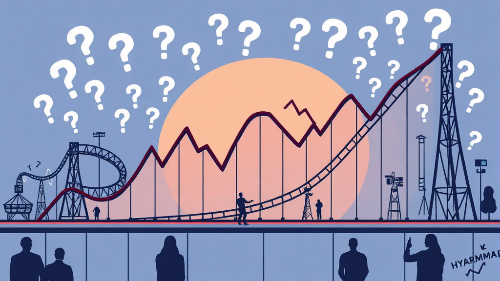 주가 전망: 단기 vs 중장기 (illustration 스타일)