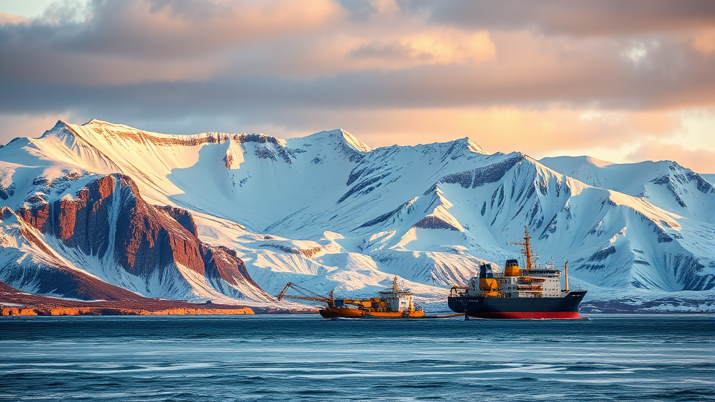 그린란드의 경제적 가치 (realistic 스타일)