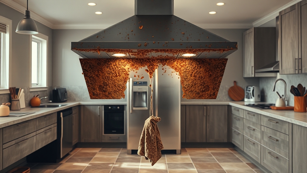 후드 청소, 왜 중요할까요? (realistic 스타일)