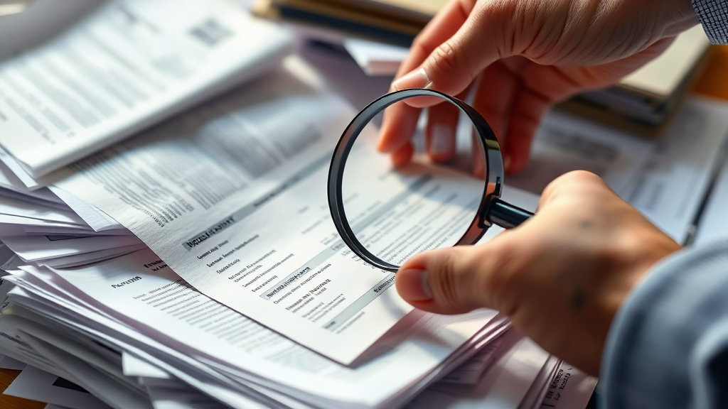 청구 전 완벽한 서류 준비 (realistic 스타일)