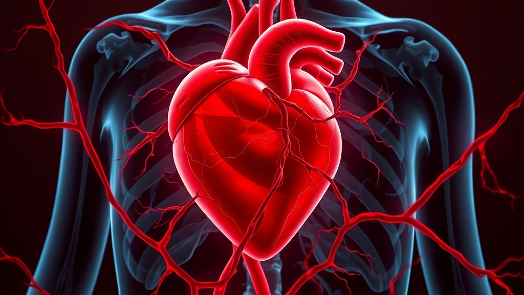 심근경색 위험 요인 및 고위험군 (realistic 스타일)