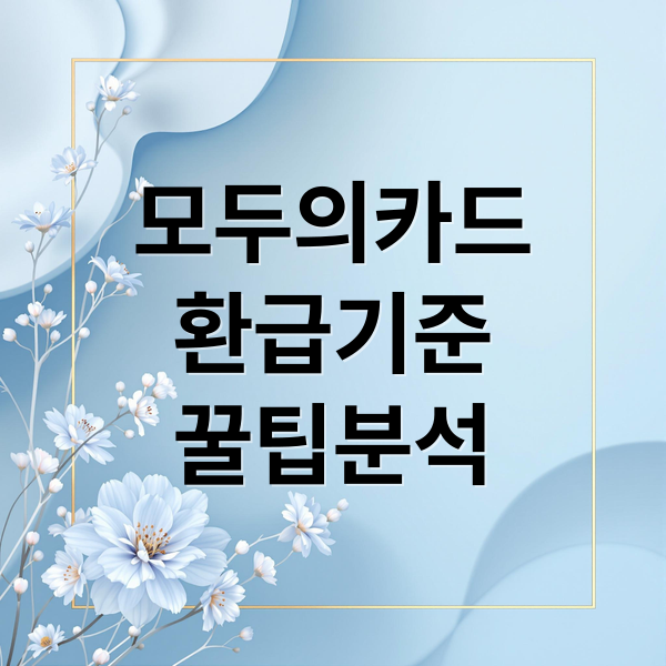 모두의카드
환급기준
꿀팁분석 (모두의 카드 대중교통비 환급)