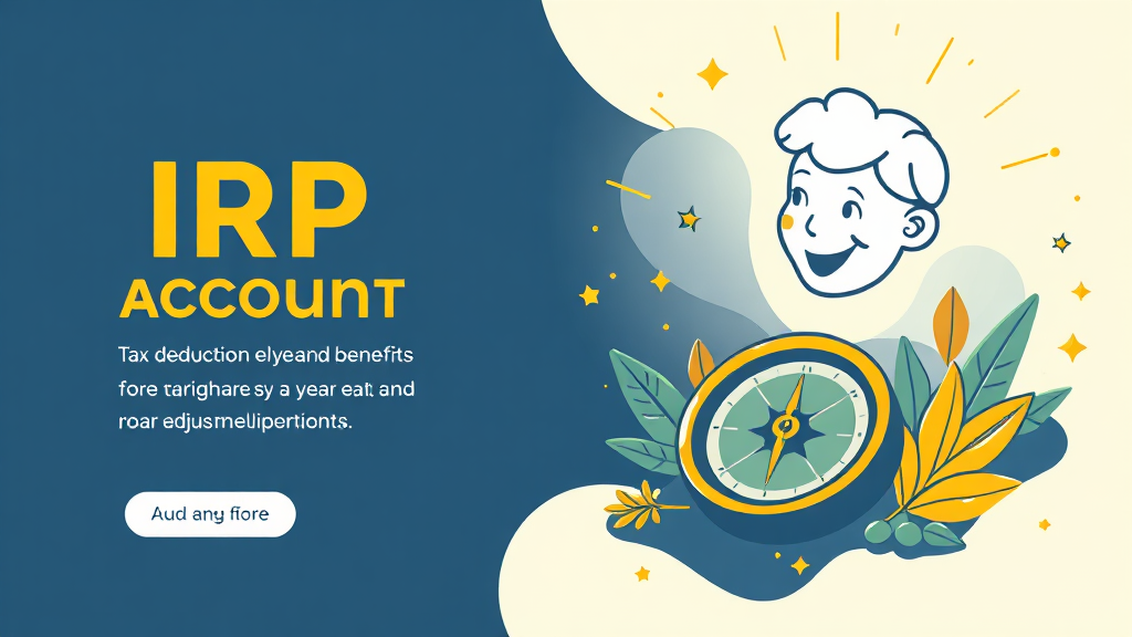 IRP 계좌 개설 및 활용 꿀팁 (illustration 스타일)