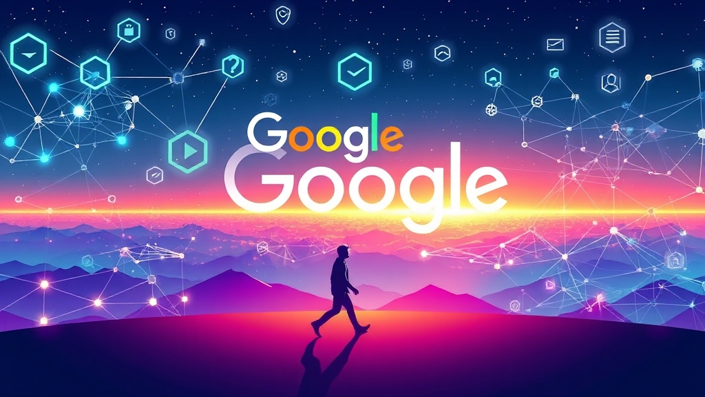 구글 향후 전망: AI 및 시장 경쟁 (illustration 스타일)