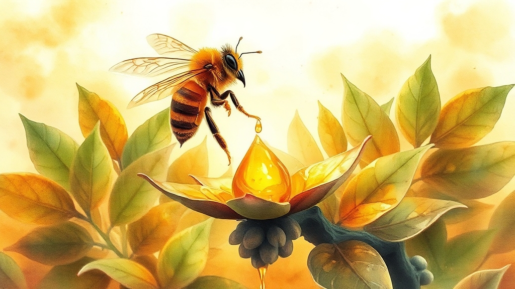 감로꿀이란? 정의, 유래, 특징 (watercolor 스타일)