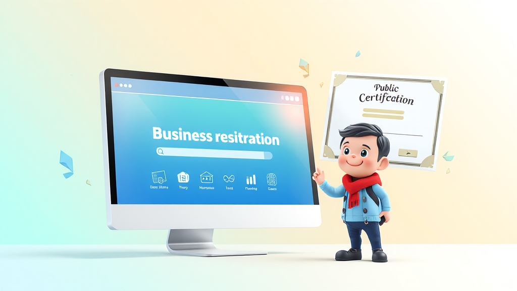 온라인 등록 방법 (홈택스) (illustration 스타일)