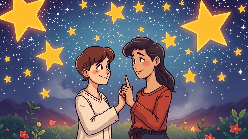 별자리 궁합 활용 팁: 연애, 우정, 직장 (cartoon 스타일)