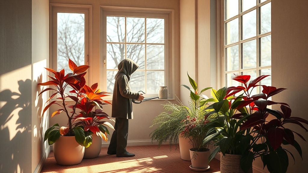 공기정화식물에 관한 종합 가이드 (2025최신) 6 겨울철 실내 식물 관리 (realistic 스타일)