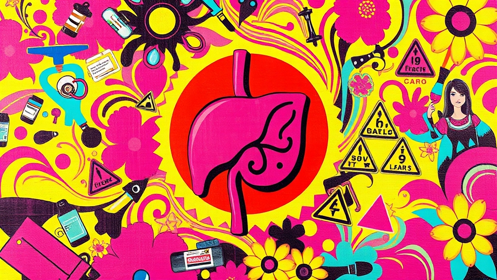간 영양제 복용 시 주의사항 (popart 스타일)