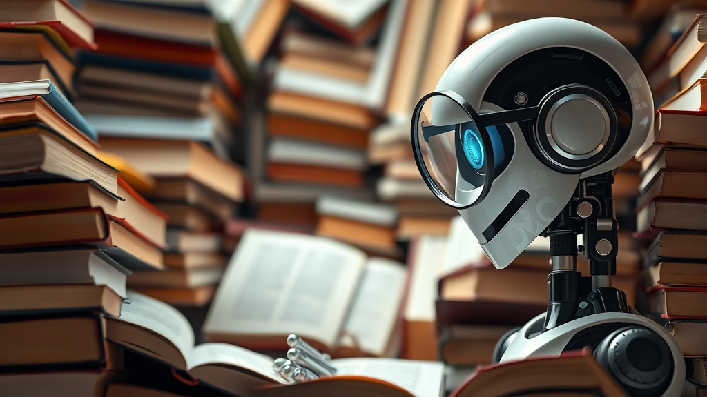 AI 검색의 장점과 한계 (realistic 스타일)