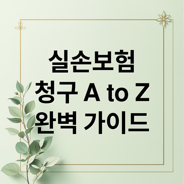 실손보험
청구 A to Z
완벽 가이드 (실손보험 청구)