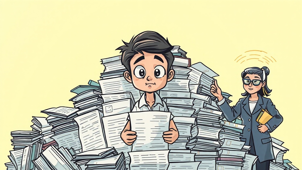 개인회생 신청 서류, 꼼꼼하게 준비해요 (cartoon 스타일)