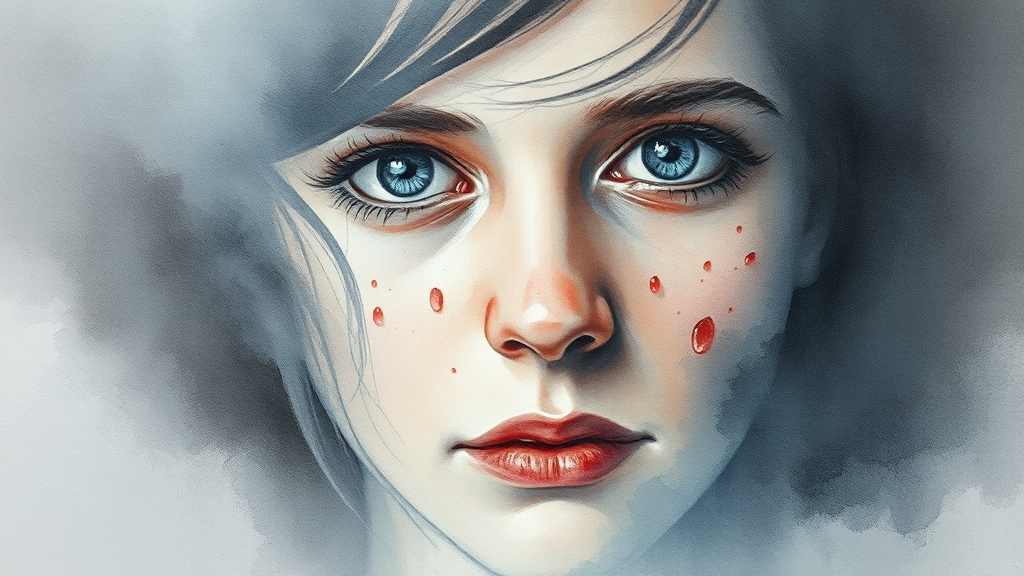 눈 밑 떨림, 왜 나타날까? (watercolor 스타일)