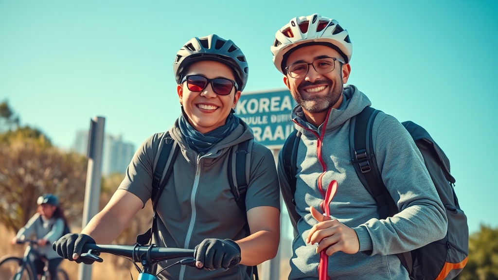 걷기 & 자전거 여행 추천 (realistic 스타일)