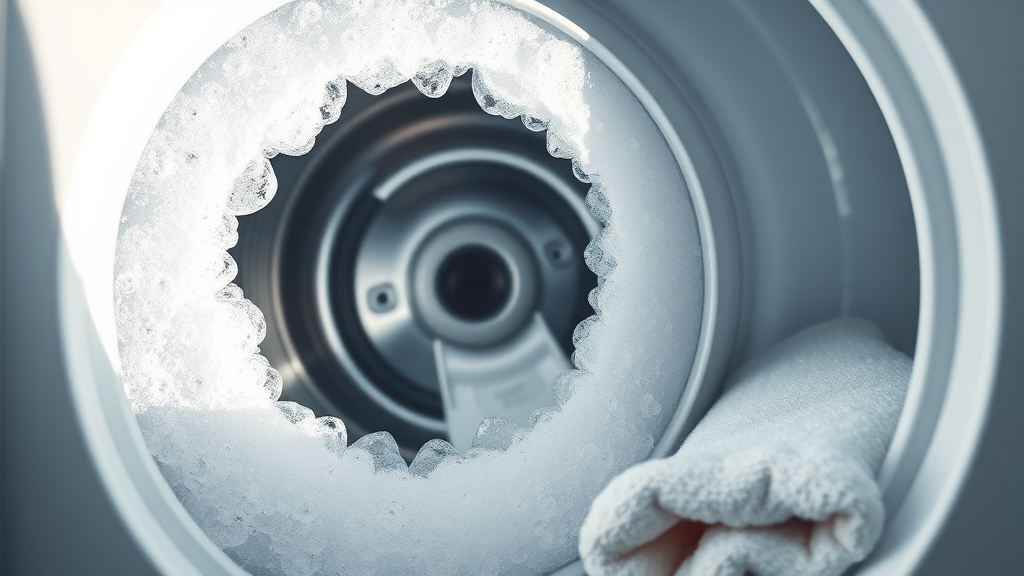 세탁기 청소 및 관리 (realistic 스타일)
