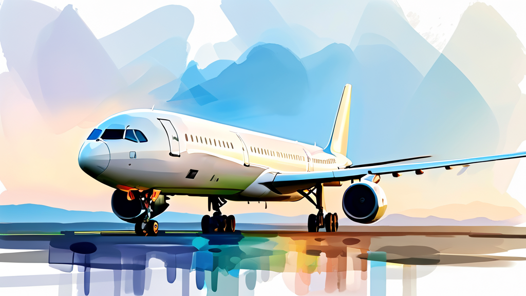 땡처리 항공권, 예약 시 주의사항 (watercolor 스타일)