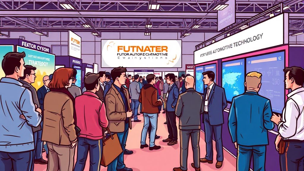 전시회에서 만나는 사업 기회와 네트워킹 전략 (cartoon 스타일)