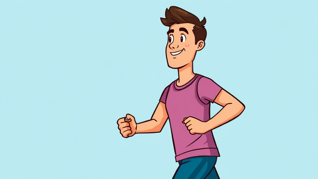 혈압 낮추는 운동법 (cartoon 스타일)