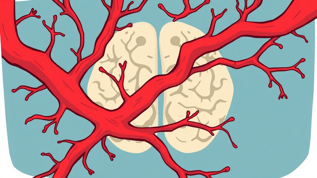 뇌경색 원인과 발생 기전 (cartoon 스타일)