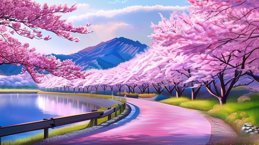 실시간 벚꽃 개화 현황 확인 방법 (realistic 스타일)