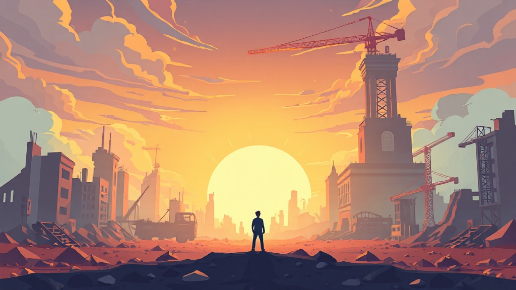 무너진 일상, 루틴으로 재건 (cartoon 스타일)