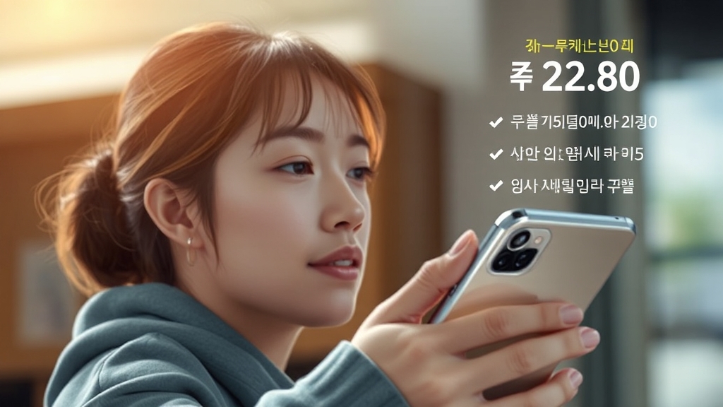 자급제 구매 혜택 및 할인 정보 (realistic 스타일)