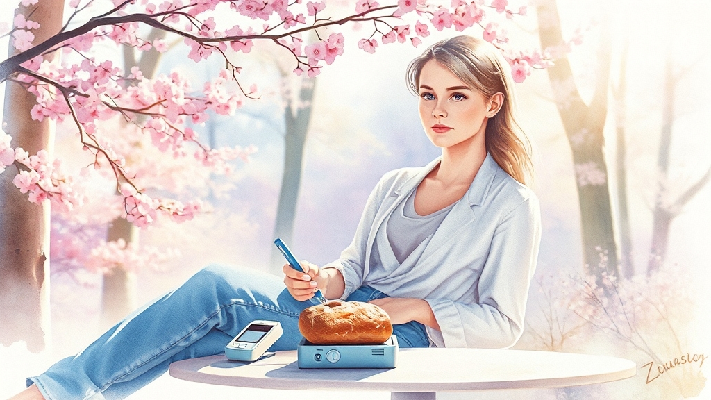 당뇨병 환자 주의사항 (watercolor 스타일)