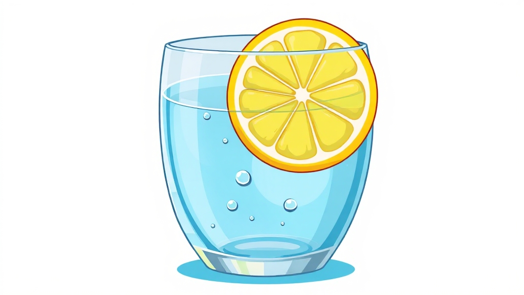 레몬수 효능: 놀라운 효과 (cartoon 스타일)