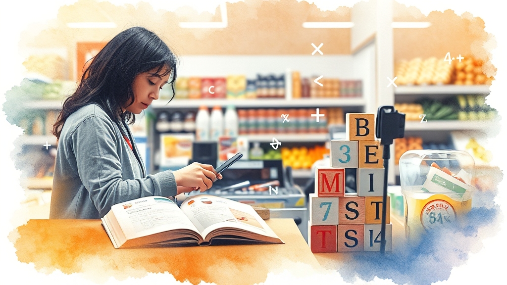 일상생활에서 수학적 사고력 키우기 (watercolor 스타일)