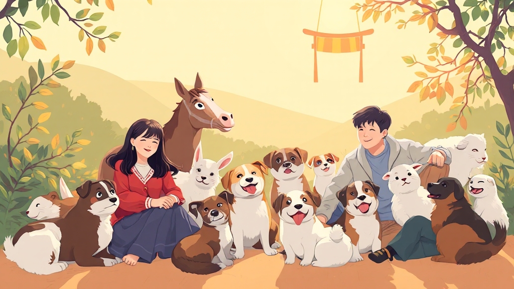 경기도의 비전과 반려마루 (illustration 스타일)