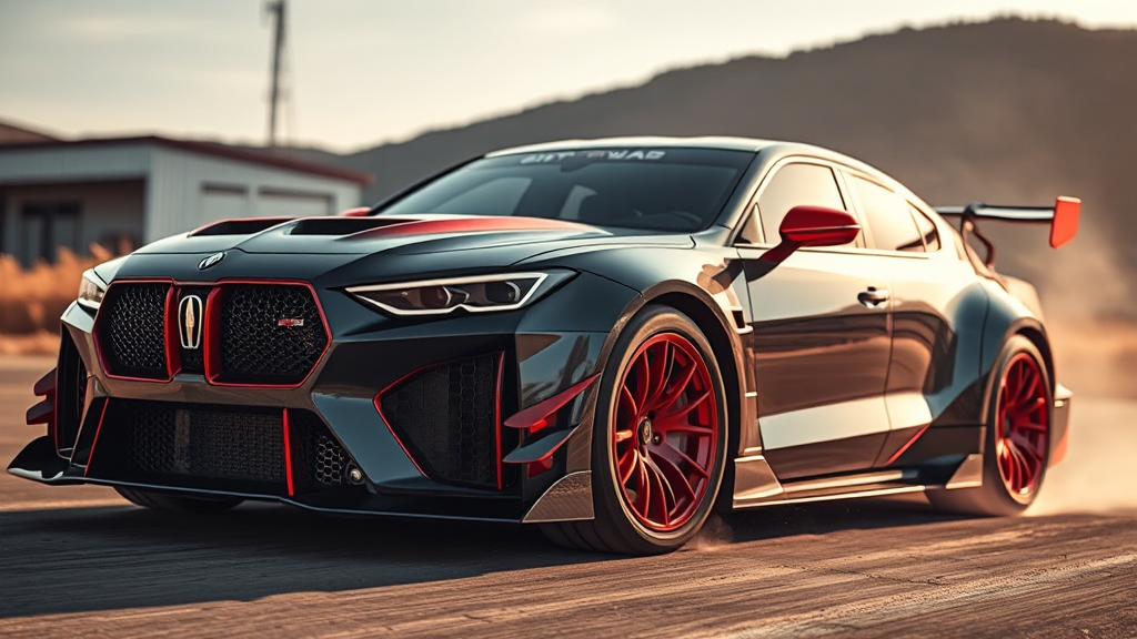 GV60 마그마 외관 디자인: 공기역학적 매력 (realistic 스타일)