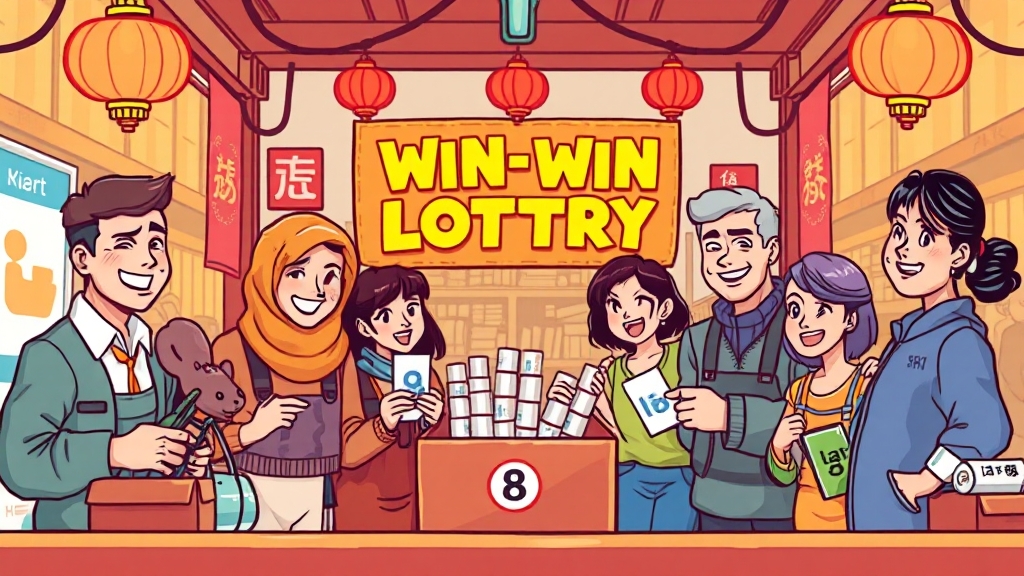 상생소비복권, 어떻게 응모하나요? (cartoon 스타일)