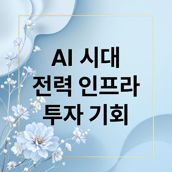 AI 시대
전력 인프라
투자 기회 (kodex ai 전력핵심설비 전망 종목)