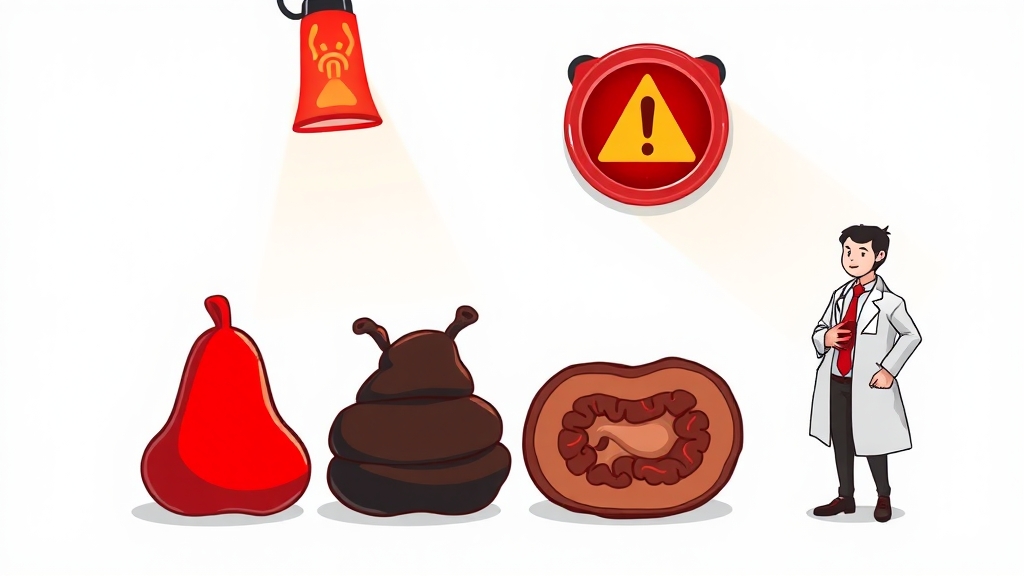 혈변이란 무엇일까요? (cartoon 스타일)