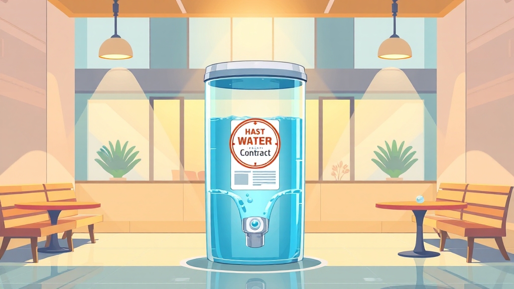 정수기 렌탈 서비스 점검 주기 및 주의사항 (cartoon 스타일)