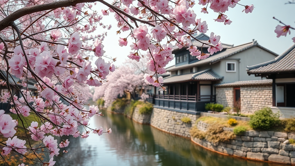 목포 벚꽃 시즌, 알아두면 좋은 꿀팁과 숨은 명소 (realistic 스타일)