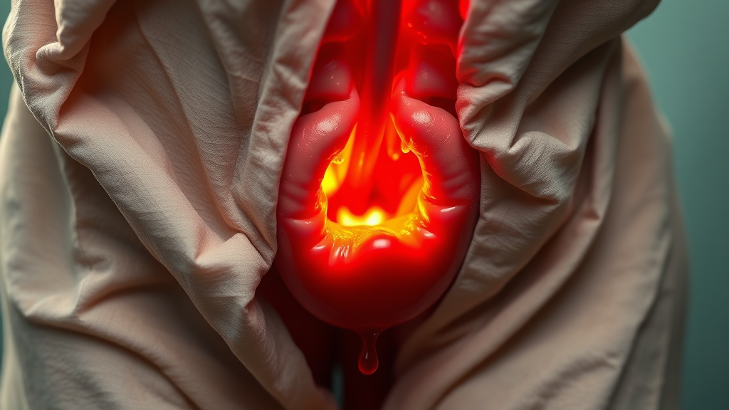 수술 후 통증 원인 (realistic 스타일)