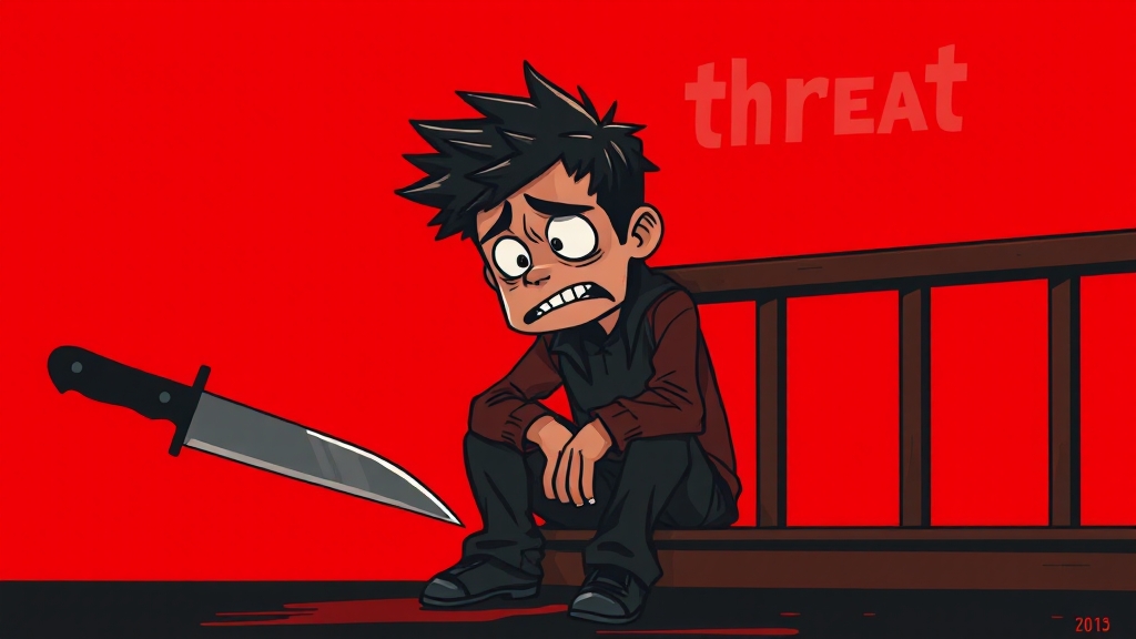 협박죄, 무엇이 문제일까요? (cartoon 스타일)