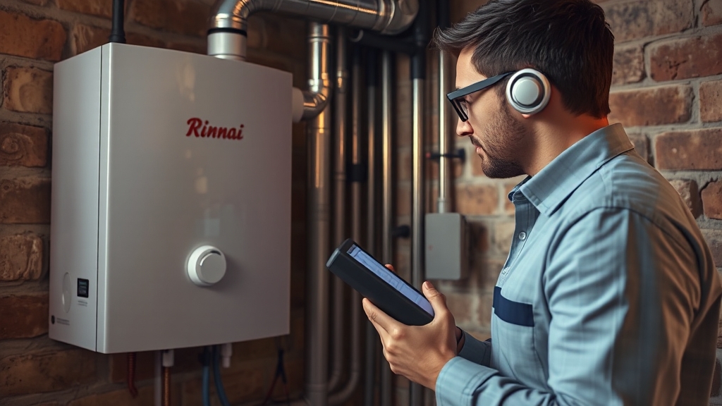 린나이 제품 문제 해결 가이드 (realistic 스타일)