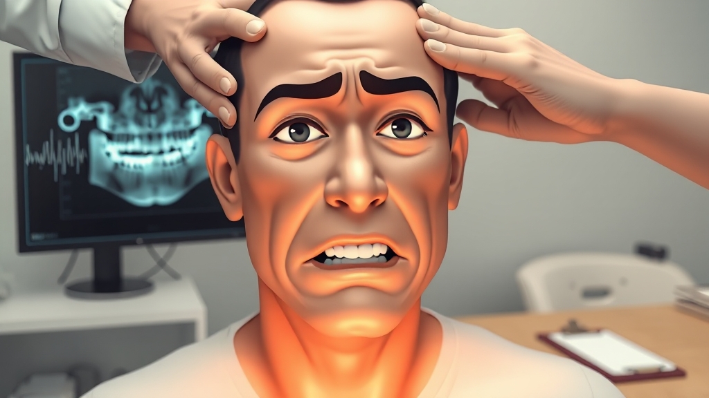 치료 필요한 턱관절 증상들 (illustration 스타일)