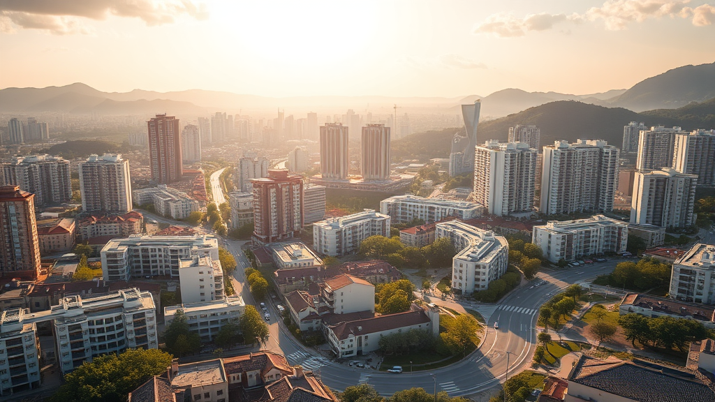 입지 분석 및 미래 가치 (realistic 스타일)