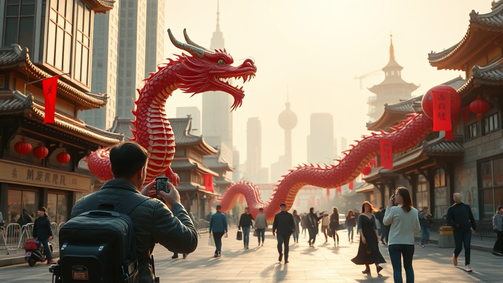 스마트한 중국 여행의 시작 (realistic 스타일)