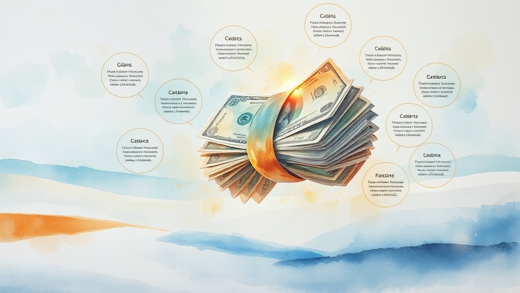 보험료 절약 방법: 비교견적 (watercolor 스타일)