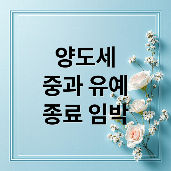 양도세
중과 유예
종료 임박 (양도세 중과 유예 종료 토지거래허가 신청 절세)